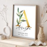 Narození miminka Abeceda Plakát